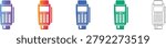 Card Payment Machine Icons Set vol 1665