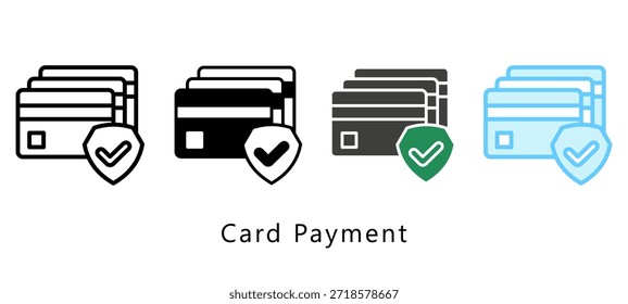 Pago con tarjeta Multi Style Icon. Mini Ilustración Relacionada Con El Servicio De Pago. Uso Para El Concepto Moderno, Ui, Web Ux Y Desarrollo De App.