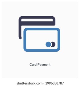 Concepto de icono de pago por tarjeta o pago en línea
