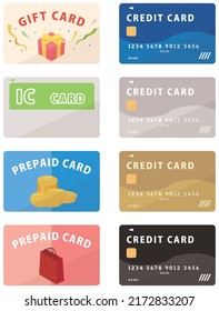 Juego de pagos con tarjeta. Ilustración vectorial.