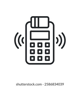 Card payment thin line icons. Perfect pixel on transparent background