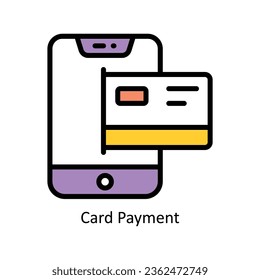 Card Payment vector Filled outline Icon Design illustration. Event Management Symbol on White background EPS 10 File
