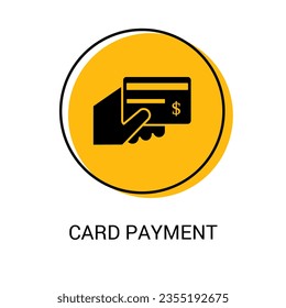 Card payment vector. Card payment icon illustration on white background. Stock vector.