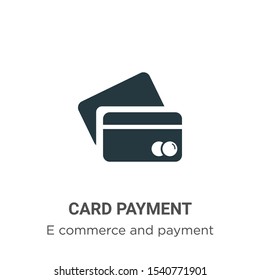 Card payment vector icon on white background. Flat vector card payment icon symbol sign from modern e commerce and payment collection for mobile concept and web apps design.