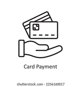Card Payment Vector Outline Icon Design illustration. Shopping and E-Commerce Symbol on White background EPS 10 File