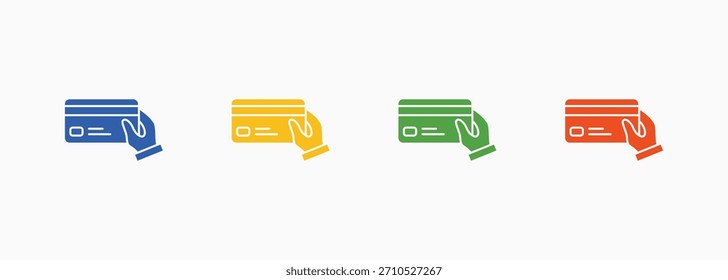 Elemento de Colección de estilo de color múltiple de pago con tarjeta para diseño