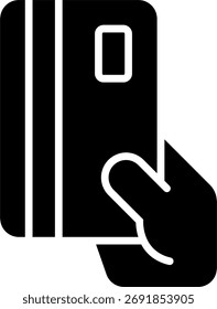 Kartenzahlungen, Vektordesign, Debit- und Kreditkartentransaktionskonzept, sichere Online-Kauf-Illustration. Glyphensymbol