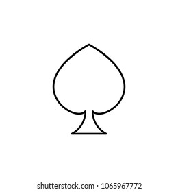 card peak icon. Element of simple icon for websites, web design, mobile app, info graphics. Thin line icon for website design and development, app development on white background