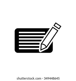 card and pencil icon
