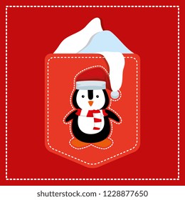 card with penguin character