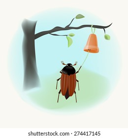 Card to the Pentecost, Vector illustration