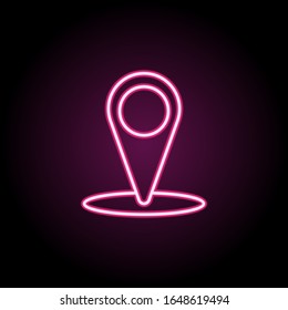Card and pin icon. Simple thin line, outline vector of web icons for ui and ux, website or mobile application