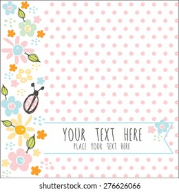 Card with pink dots