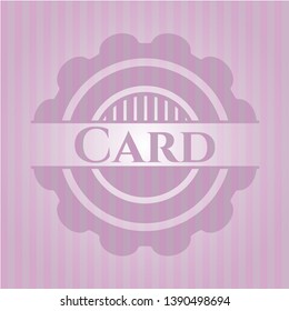 Card pink emblem. Retro. Vector Illustration. Detailed.