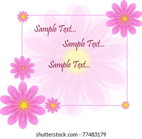 Card with pink flowers