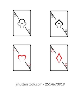 Card Poker Logo Icon Vector Template Illustration