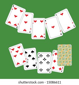 Card, poker. Vector.