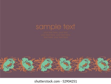 card with poppy flowers