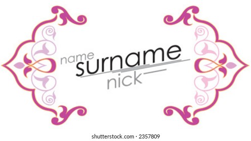 card, postcard, name, surname. nick