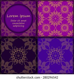 card. poster, brochure template with oriental flower. armenian orient design.