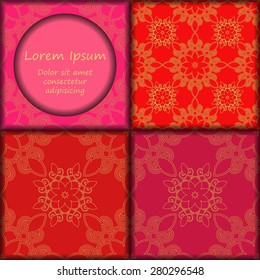 card. poster, brochure template with oriental flower. armenian orient design.