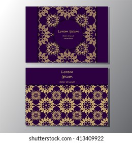 card. poster, brochure template with oriental flower.  orient design.