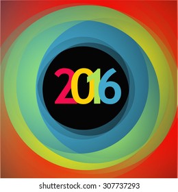 card, poster for the new year 2016