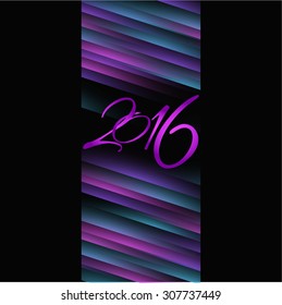 card, poster for the new year 2016