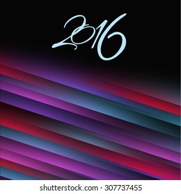 card, poster for the new year 2016