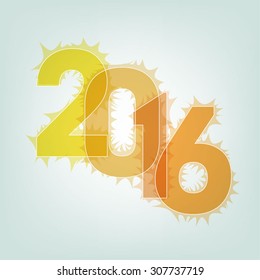 card, poster for the new year 2016