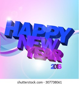 card, poster for the new year 2016