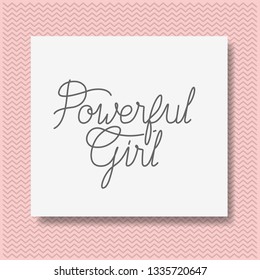 card with powerful message hand made font