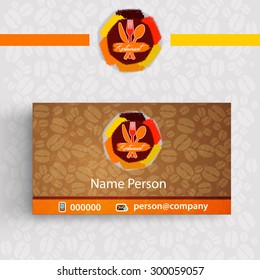 Card Presentation Corporate identity Menu Restaurant Background coffee beans