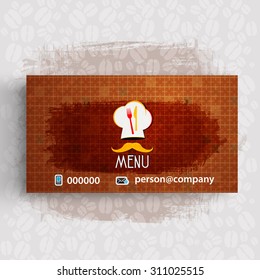 Card Presentation Corporate identity Menu Restaurant Background coffee