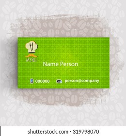 Card Presentation Corporate identity Menu Restaurant Background coffee beans