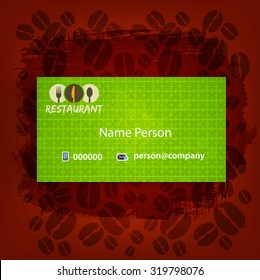 Card Presentation Corporate identity, Menu Restaurant Background with coffee beans