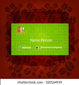 Card Presentation Corporate identity Menu Restaurant Background coffee beans