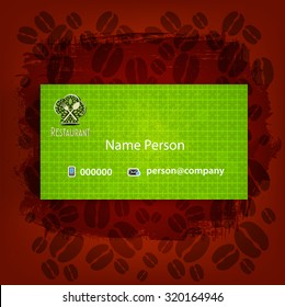 Card Presentation Corporate identity Menu Restaurant Background coffee beans