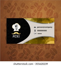 Card Presentation Corporate identity Menu Restaurant