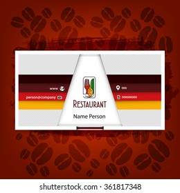 Card Presentation Corporate identity Menu Restaurant