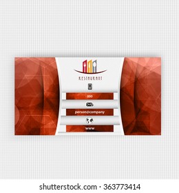 Card Presentation Corporate identity Menu Restaurant