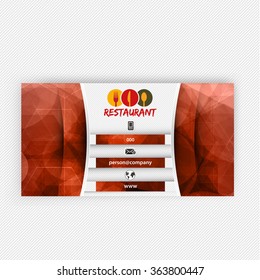 Card Presentation Corporate identity Menu Restaurant