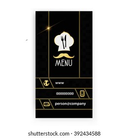 Card Presentation Corporate identity Menu Restaurant