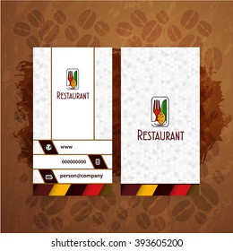 Card Presentation Corporate identity Menu Restaurant