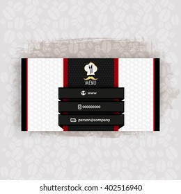 Card Presentation Corporate identity Menu Restaurant