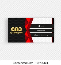 Card Presentation Corporate identity Menu Restaurant