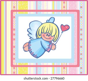Card of pretty angel.