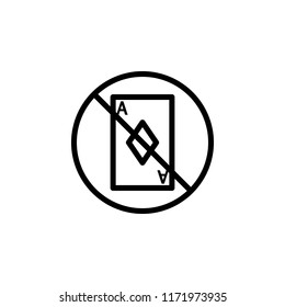 card prohibition icon. Element of prohibition sign for mobile concept and web apps icon. Thin line icon for website design and development, app development. Premium icon