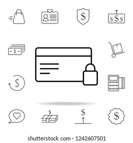 card protection icon. e-commerce icons universal set for web and mobile