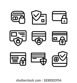 card protection icon or logo isolated sign symbol vector illustration - high quality black style vector icons
